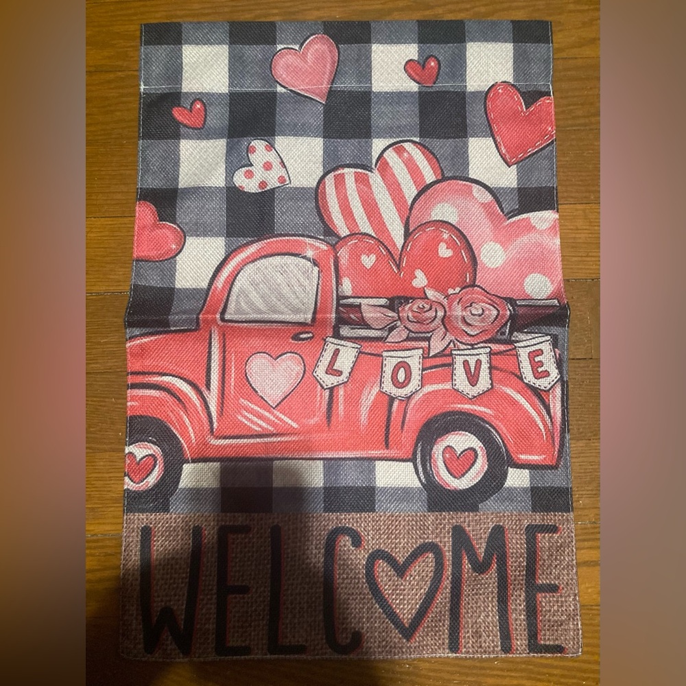 Garden Flag Valentine’s Day 12" x 18" NEW